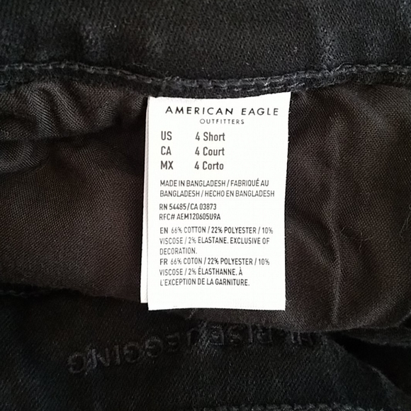 American Eagle Hi Rise Jegging Black Sz. 4 short - Picture 4 of 7